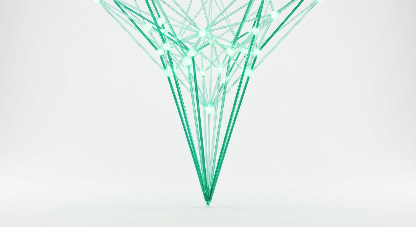 AI-powered marketing automation funnel of connected high-intent audience nodes