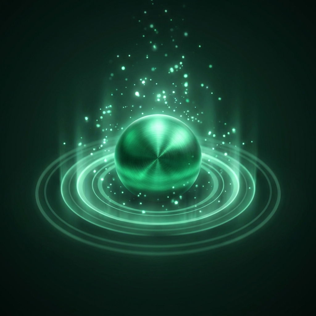 The Growth Engine — emerald core radiating scalable marketing momentum